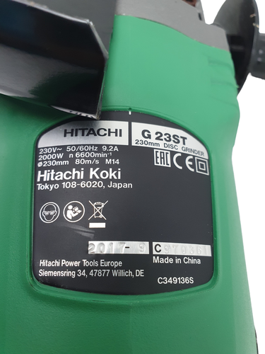 Amoladora Eléctrica HITACHI G 23ST 230 mm 2