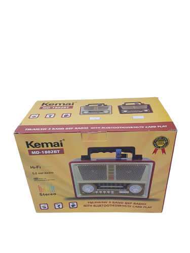Radio KEMAI MD-1802BT USB Bluetooth Tarjeta