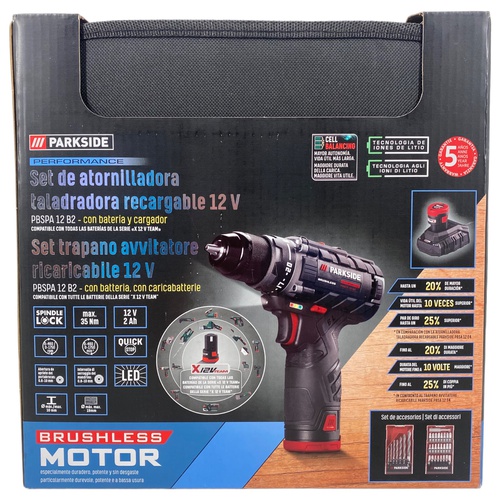 PARKSIDE SET ATORNILLADORA TALADRADORA RECA