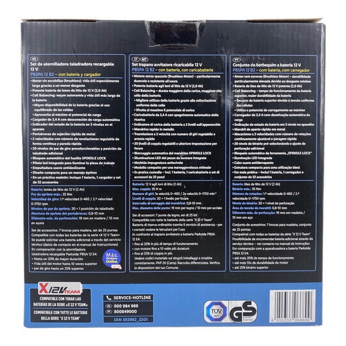 PARKSIDE SET ATORNILLADORA TALADRADORA RECA