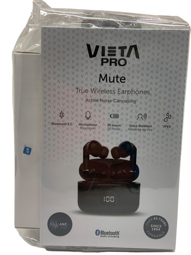 Auriculares Noise Cancelling Vieta Pro Mute 2 True Wireless Gris