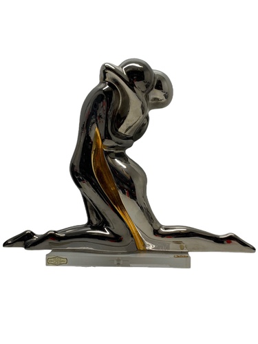 Cerámica GALOS "ABRAZOS" ORO PLATINO 9235