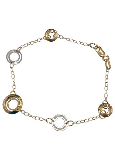 Pulsera Oro Cierre Mosquetón 17,5 cm