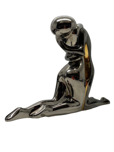 Cerámica GALOS "ABRAZOS" ORO PLATINO 9235