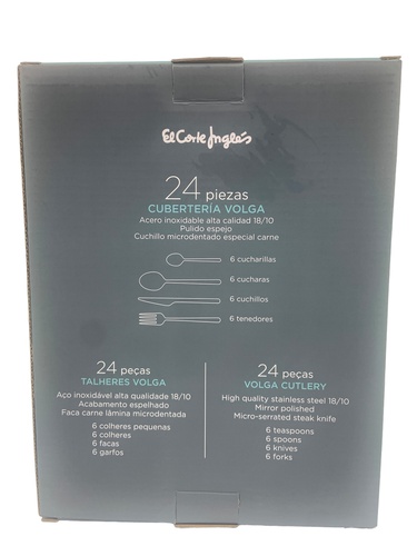 CUBERTERIA EL CORTE INGLES VOLGA 24 PIEZAS