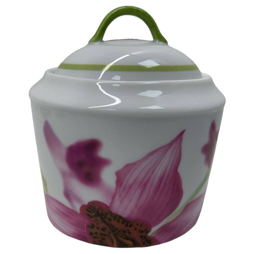 CERÁMICA GALOS JUEGO 12 SERVICIOS ORQUIDEA