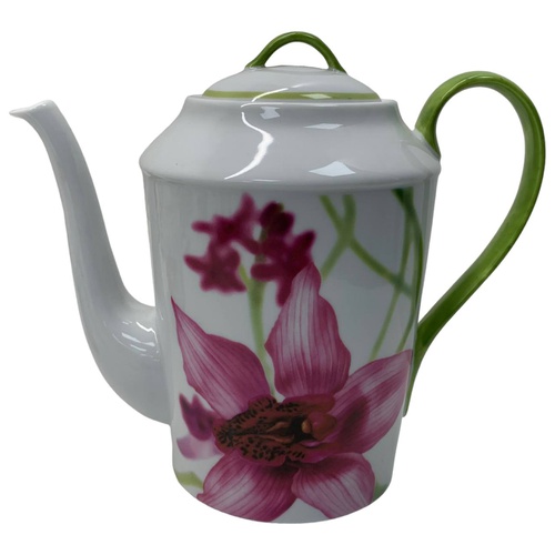 CERÁMICA GALOS JUEGO 12 SERVICIOS ORQUIDEA