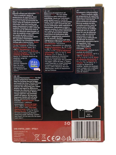 Varios Bricolaje PARKSIDE DETECTOR TERMICO 