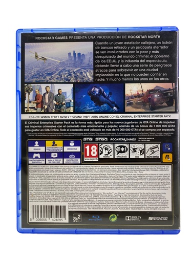 Videojuego SONY PS4 GTA V PS4