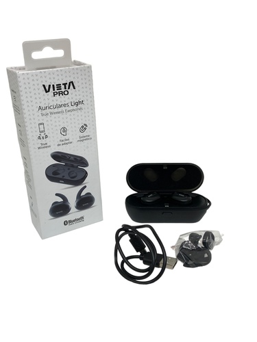 Vieta Pro VHP-TW20BK - Auricular Bluetooth 5.0, con función manos libres,  resistencia al agua ipx7, 18 horas de batería y acceso al asistente de voz,  Negro : : Electrónica