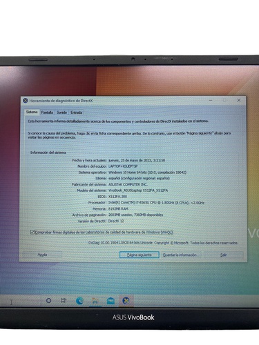 Portátil ASUS VIVOBOOK X512F 256 GB SSD 8 G