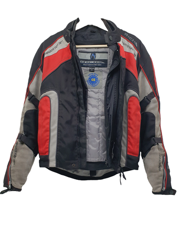 Chaqueta Moto RICHA NEGRA ROJA Y GRIS Talla
