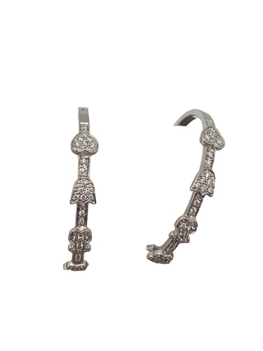 PENDIENTES TOUS PUPPIES ORO BLANCO 18K CON 