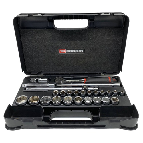 FACOM JUEGO 26 PZAS. CARRACA Y VASOS 1/2"