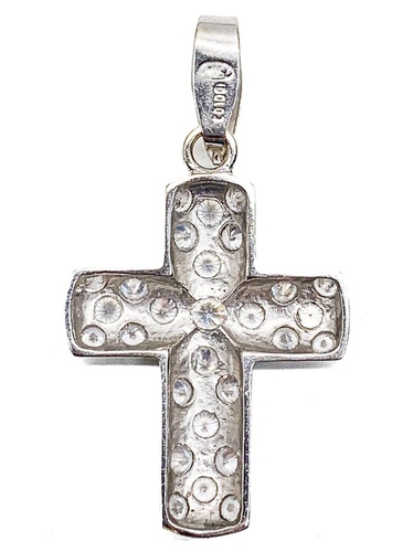 COLGANTE DE ORO BLANCO 18K CON PIEDRAS