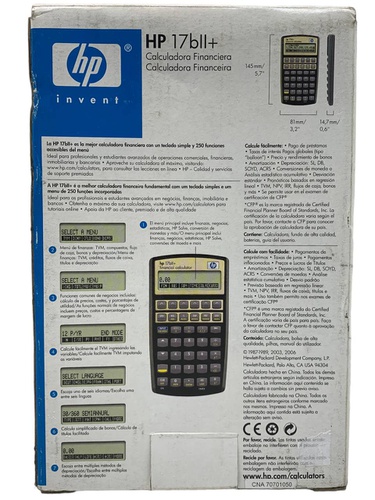CALCULADORA FINANCIERA HP 17BLL+