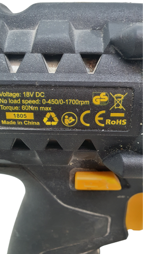 Taladro Batería TECCPO TDHD01P 18 V 2.0Ah 2