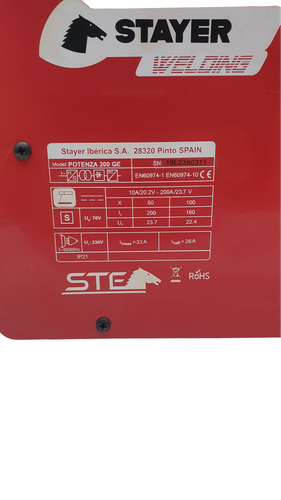 Soldadura Taller y Obra STAYER POTENZA 200 