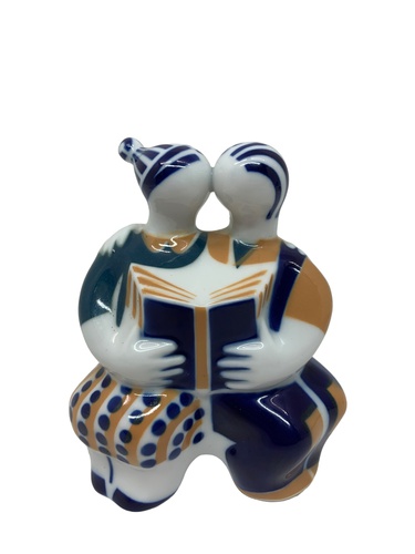 Cerámica SARGADELOS PAREJA LEYENDO LIBRO