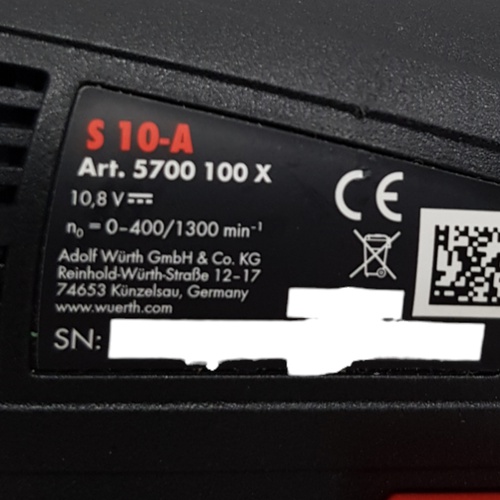 Atornillador Batería WURTH S 10-A 10,8 V 2.