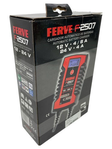 Cargador Baterías FERVE F-2507 Voltaje Auto