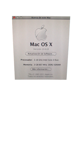 Portátil APPLE MACBOOK PRO CORE 2 DUO 2.16 