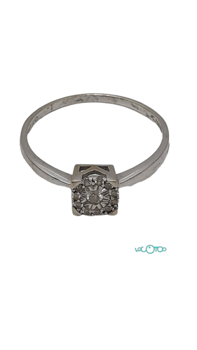 Anillo Oro ORO BLANCO CON DIAMANTE TALLA BR