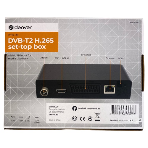 TDT DENVER DVB-T2 H.265  