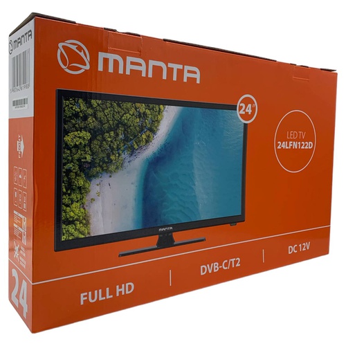 TELEVISOR MANTA LED 24 FHD DVB-T2 HEVC/H.265 12 VOLTIOS MANTA 24LFN122D