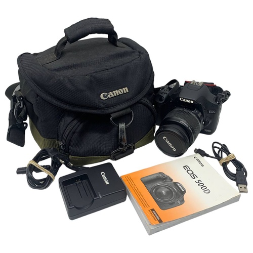 CÁMARA RÉFLEX CANON  EOS 500D + 18-55MM