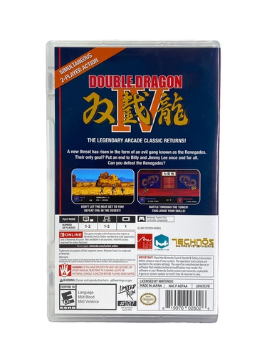 Videojuego NINTENDO SWITCH DOUBLE DRAGON IV