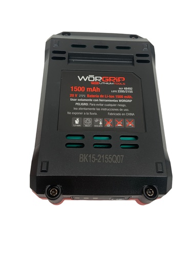 Taladro Batería WORGRIP 20 V 1.5Ah 2 Baterí