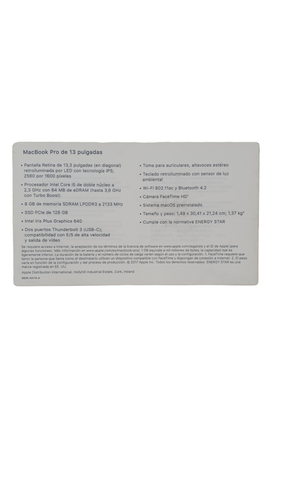 Portátil APPLE MACBOOK PRO CORE I5 2.3 13 (