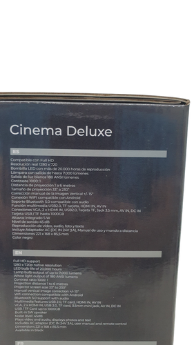 Proyector PRIXTON CINEMA DELUXE USB WIFI Bl