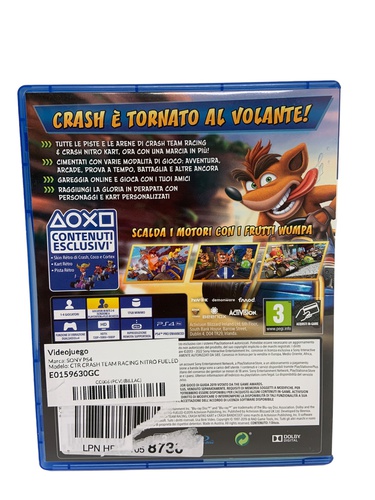 Videojuego SONY PS4 CTR CRASH TEAM RACING N