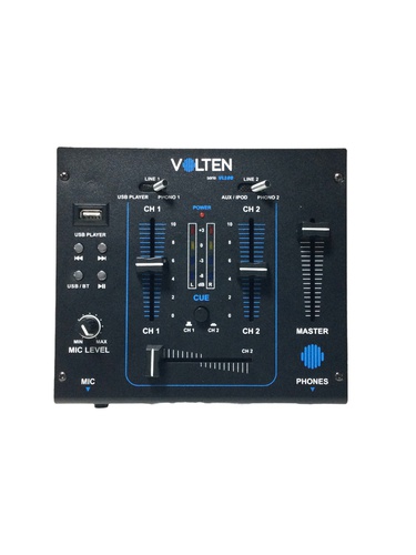 Mesa Dj VOLTEN VL1241 USB 2 Canales 1 Salid