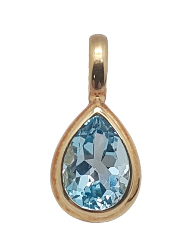 Colgante Oro 18k piedra azul