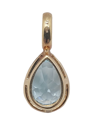 Colgante Oro 18k piedra azul