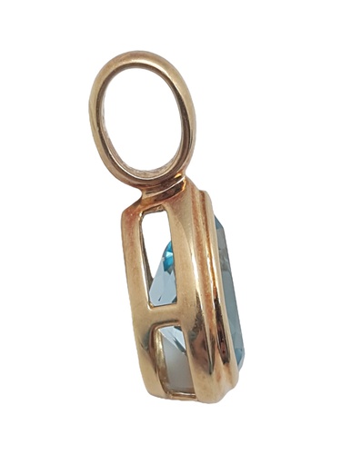 Colgante Oro 18k piedra azul