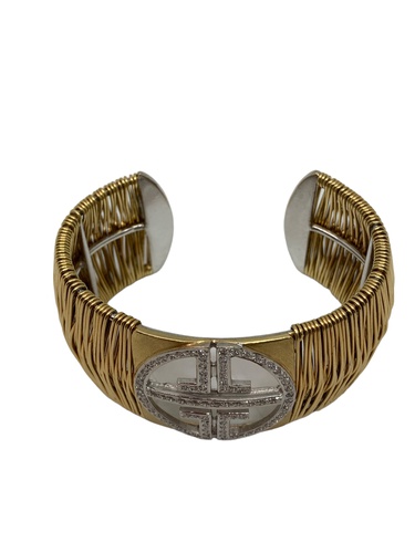 Pulsera Oro BRAZALETE ORO C/DIAMANTES 16 cm