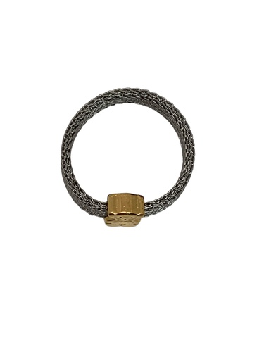 ANILLO ACERO Y ORO18K TOUS ICON MESH
