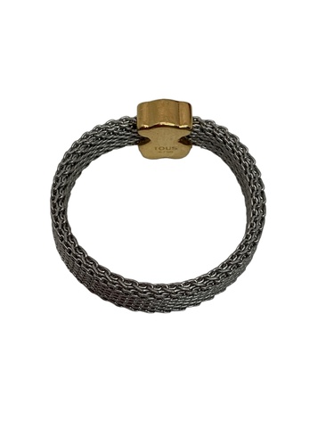 ANILLO ACERO Y ORO18K TOUS ICON MESH