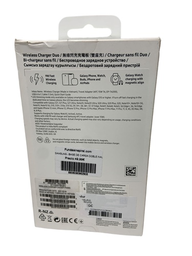 Cargador SAMSUNG WIRELESS CHARGER DUO (EP-P
