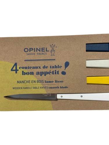 Cubertería OPINEL PACK CUCHILLOS 4 Piezas