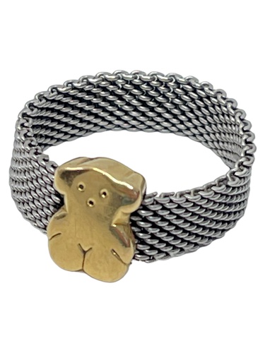Bisutería TOUS ANILLO ACERO Y ORO