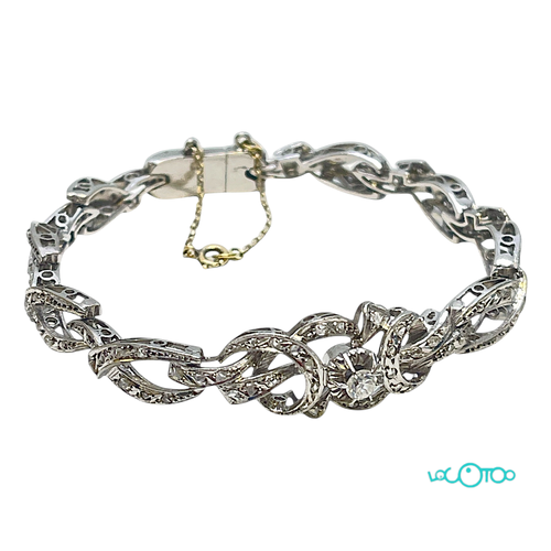 Pulsera Oro BLANCO CON BRILLANTES