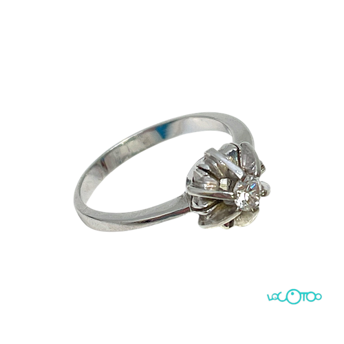 Anillo Oro BLANCO CON BRILLANTE