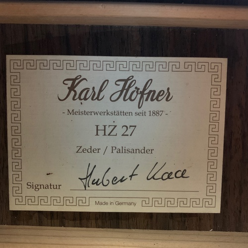 Guitarra Clásica HOFNER HZ 27 6 Cuerdas Ced