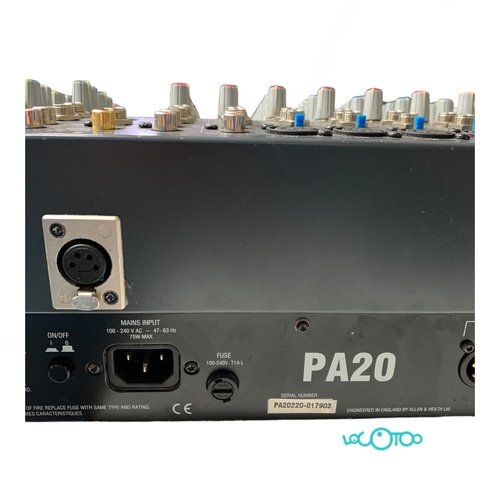 Mesa De Sonido ALLEN & HEATH PA20 16 Canale
