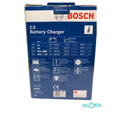 Cargador Baterías BOSCH AZUL C3 6V 12V